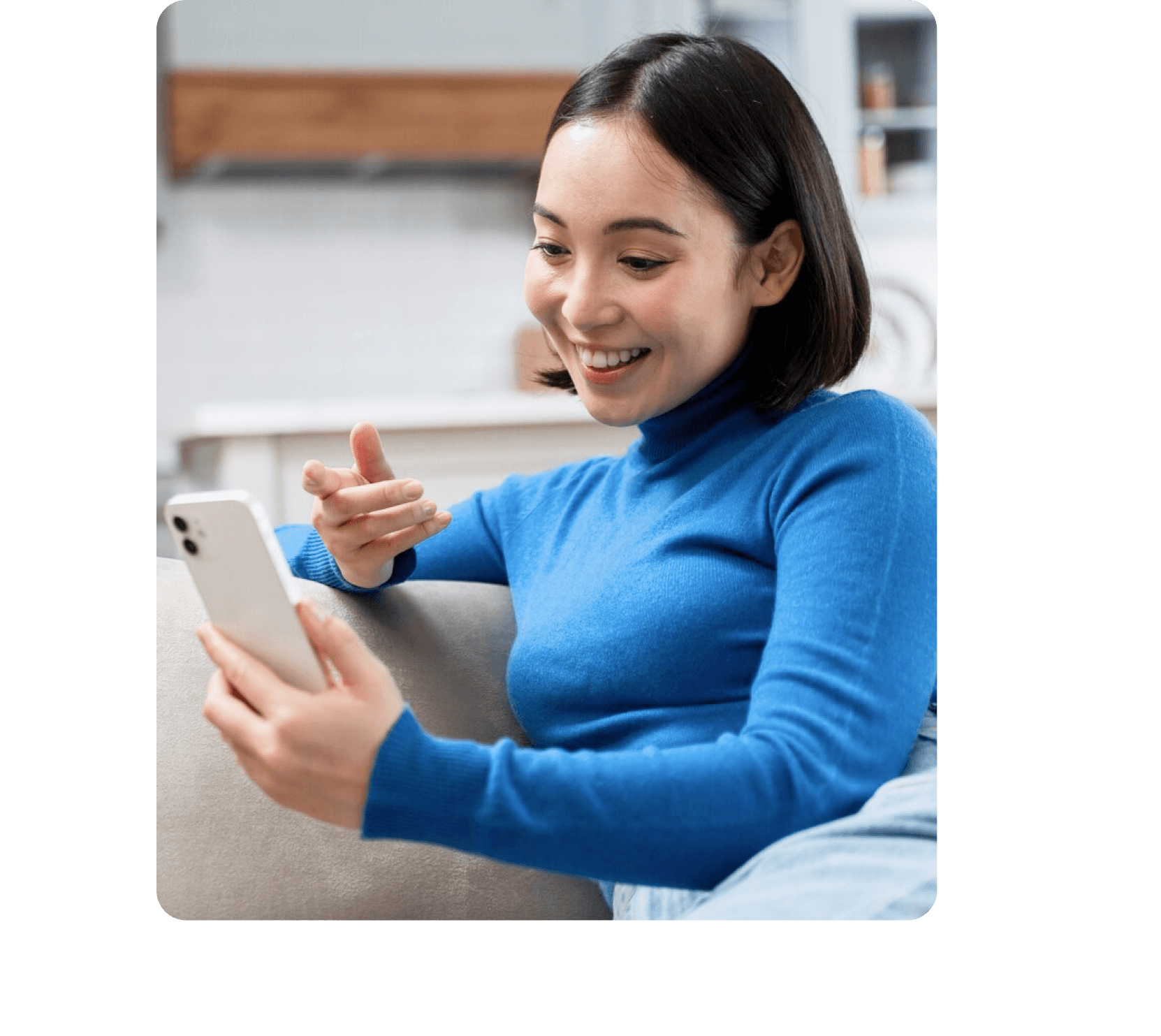 User using phone